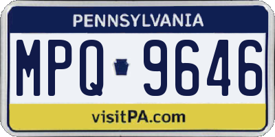 PA license plate MPQ9646