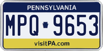 PA license plate MPQ9653
