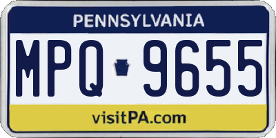 PA license plate MPQ9655
