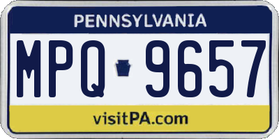 PA license plate MPQ9657