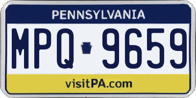 PA license plate MPQ9659