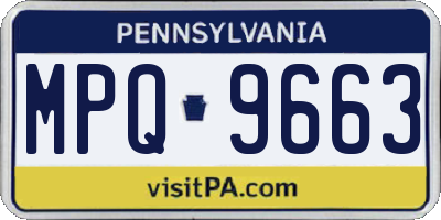PA license plate MPQ9663