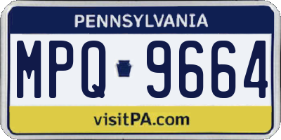 PA license plate MPQ9664