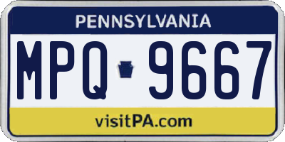 PA license plate MPQ9667