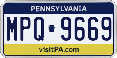 PA license plate MPQ9669