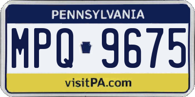 PA license plate MPQ9675