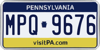 PA license plate MPQ9676