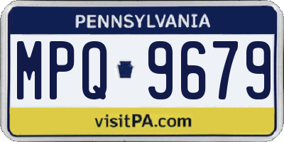 PA license plate MPQ9679