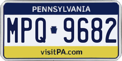 PA license plate MPQ9682