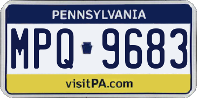 PA license plate MPQ9683