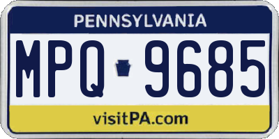 PA license plate MPQ9685