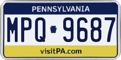 PA license plate MPQ9687