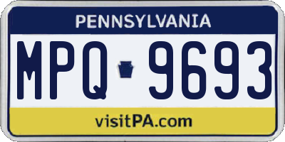 PA license plate MPQ9693