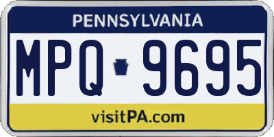 PA license plate MPQ9695