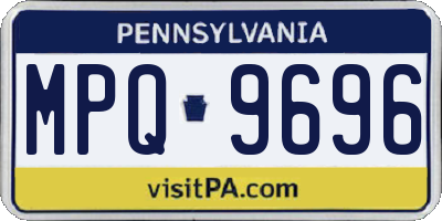 PA license plate MPQ9696