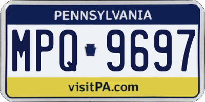 PA license plate MPQ9697
