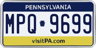 PA license plate MPQ9699