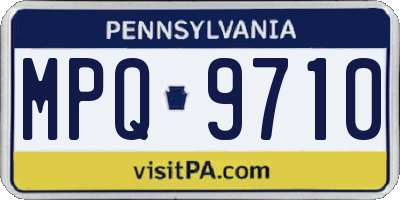 PA license plate MPQ9710