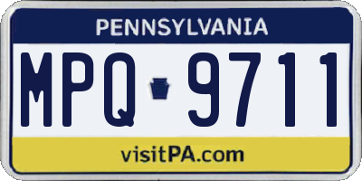 PA license plate MPQ9711