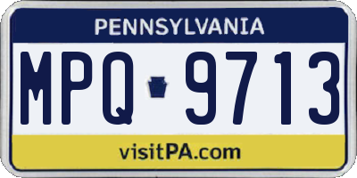 PA license plate MPQ9713