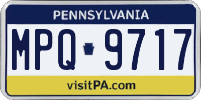 PA license plate MPQ9717