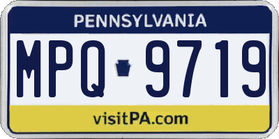 PA license plate MPQ9719
