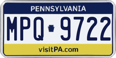 PA license plate MPQ9722