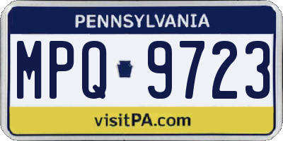 PA license plate MPQ9723