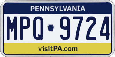 PA license plate MPQ9724