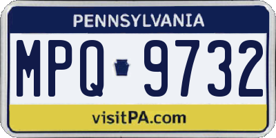 PA license plate MPQ9732