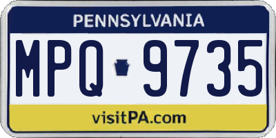 PA license plate MPQ9735