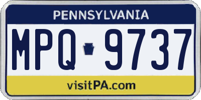 PA license plate MPQ9737