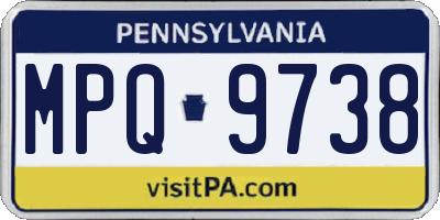 PA license plate MPQ9738