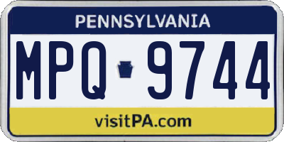 PA license plate MPQ9744