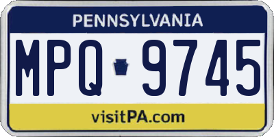 PA license plate MPQ9745