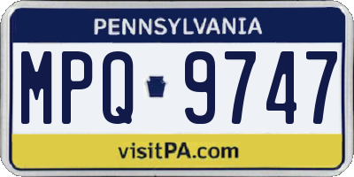 PA license plate MPQ9747