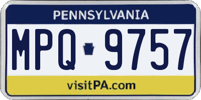 PA license plate MPQ9757