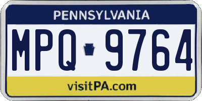 PA license plate MPQ9764