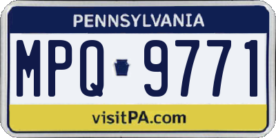 PA license plate MPQ9771
