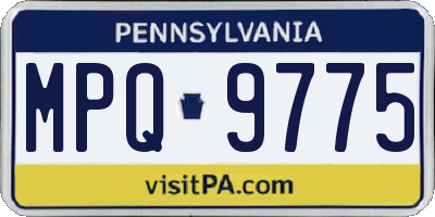 PA license plate MPQ9775