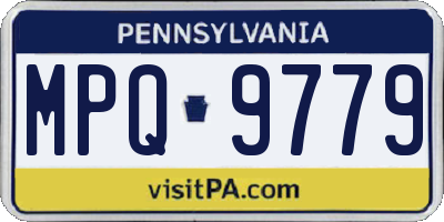 PA license plate MPQ9779