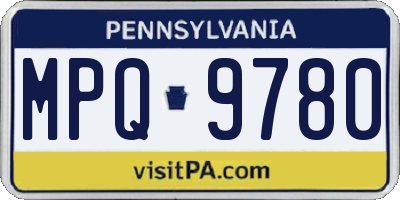 PA license plate MPQ9780
