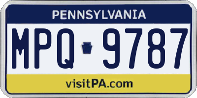 PA license plate MPQ9787