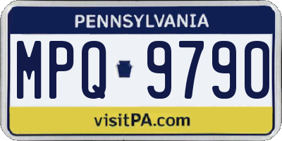 PA license plate MPQ9790