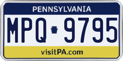 PA license plate MPQ9795