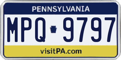 PA license plate MPQ9797
