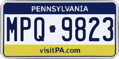 PA license plate MPQ9823