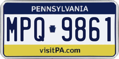 PA license plate MPQ9861