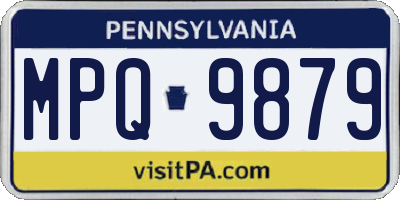 PA license plate MPQ9879