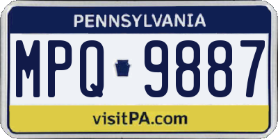 PA license plate MPQ9887